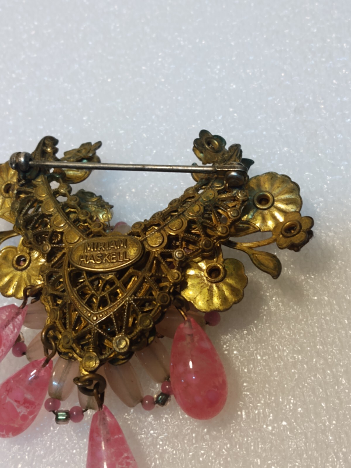 Miriam Haskell Beautiful (Signed) Brooch (Rare)1930’s – 1950’s – Vintage