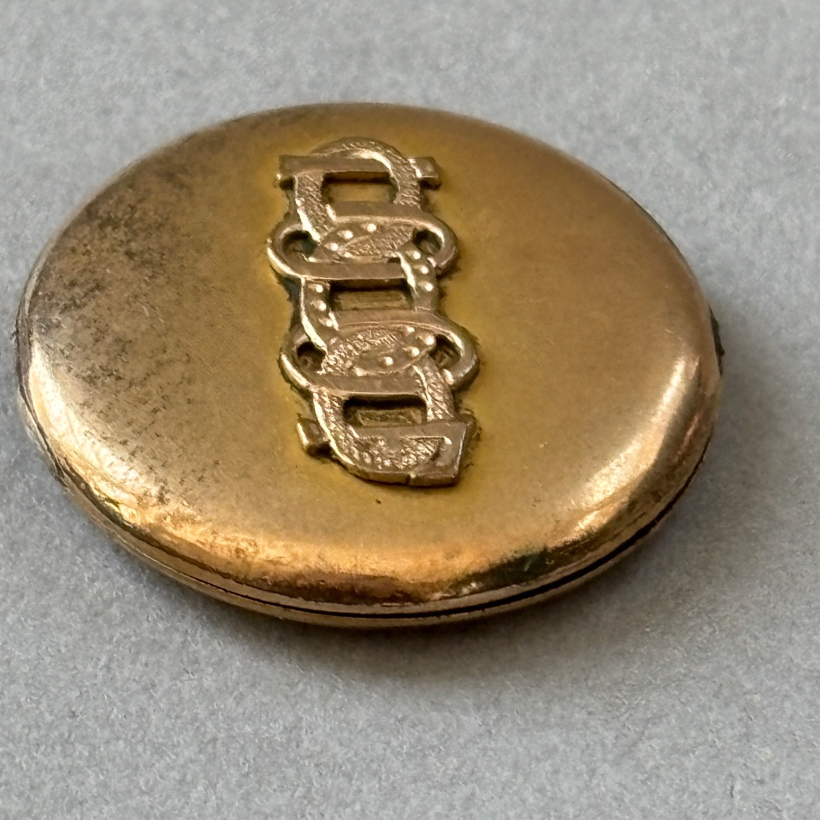 Antique W&SB Odd Fellows IOOF Gold Filled Locket Watch Fob Pendant MISSING BAIL