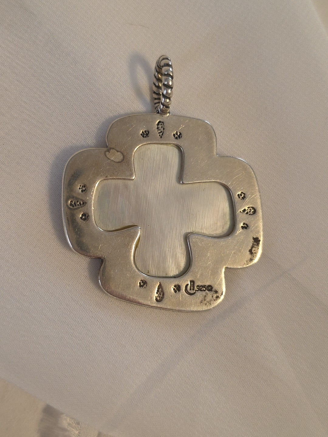 Carolyn Pollack Relios MOP Maltese Cross Pendant