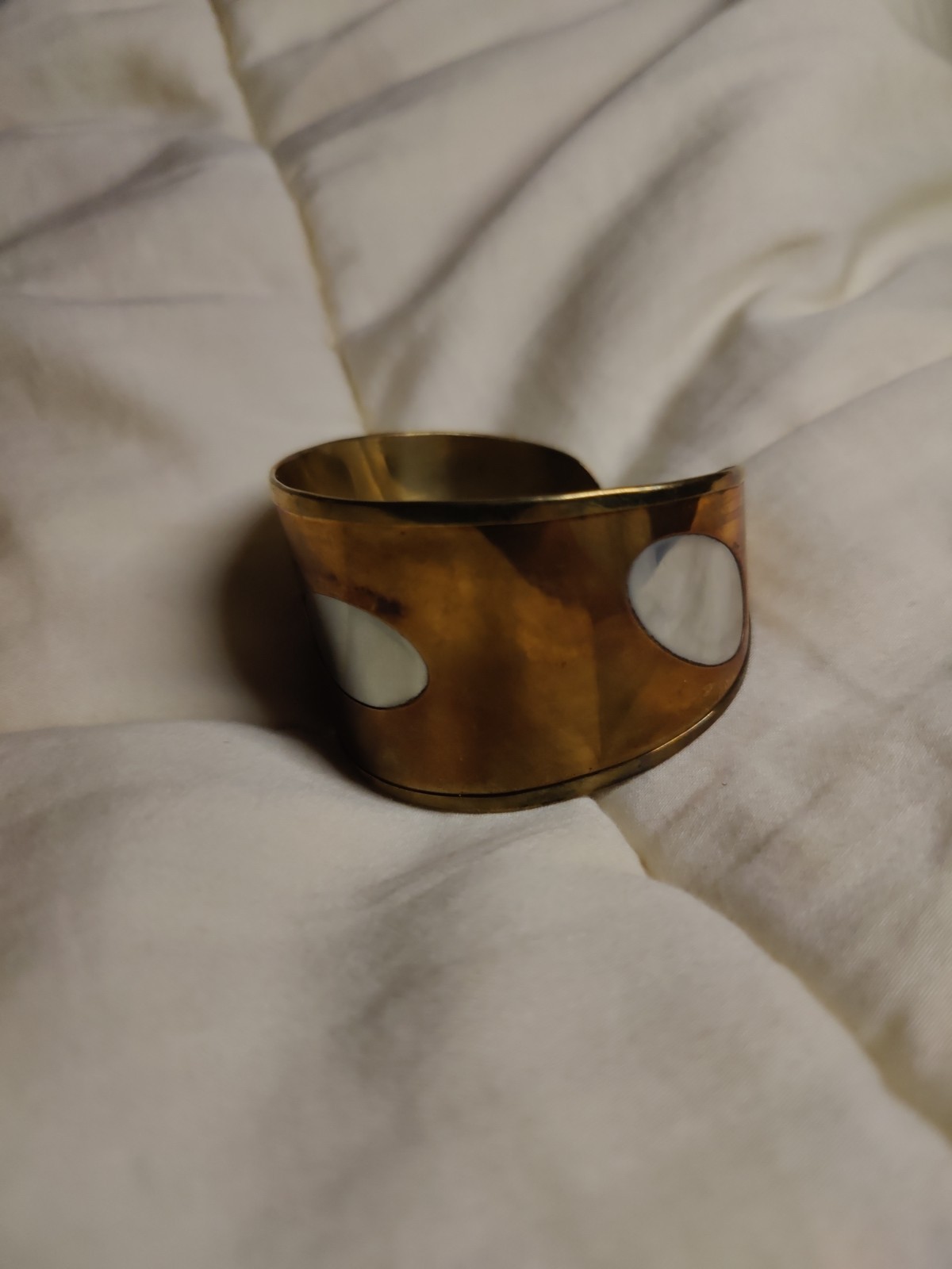 Vintage Modernist Brutalist Cuff Bracelet Copper Brass Silver Artisan
