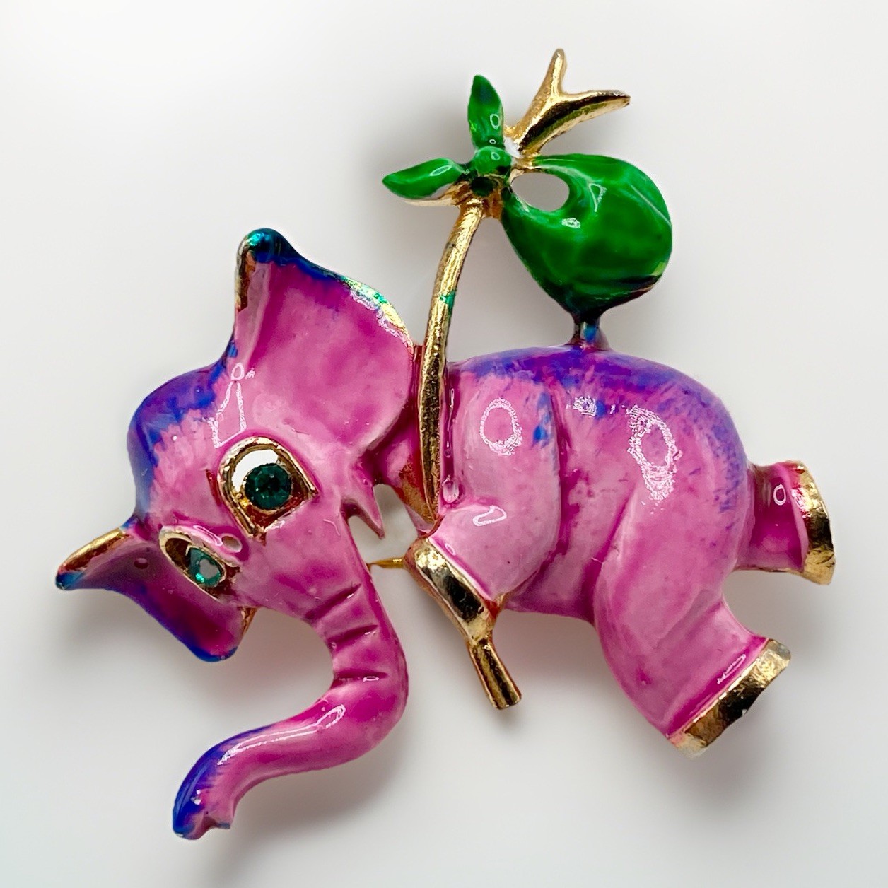 Vintage Kawaii Brooch Pin Lot LG Elephant Bear Ladybug Fish Shoes Hong Kong