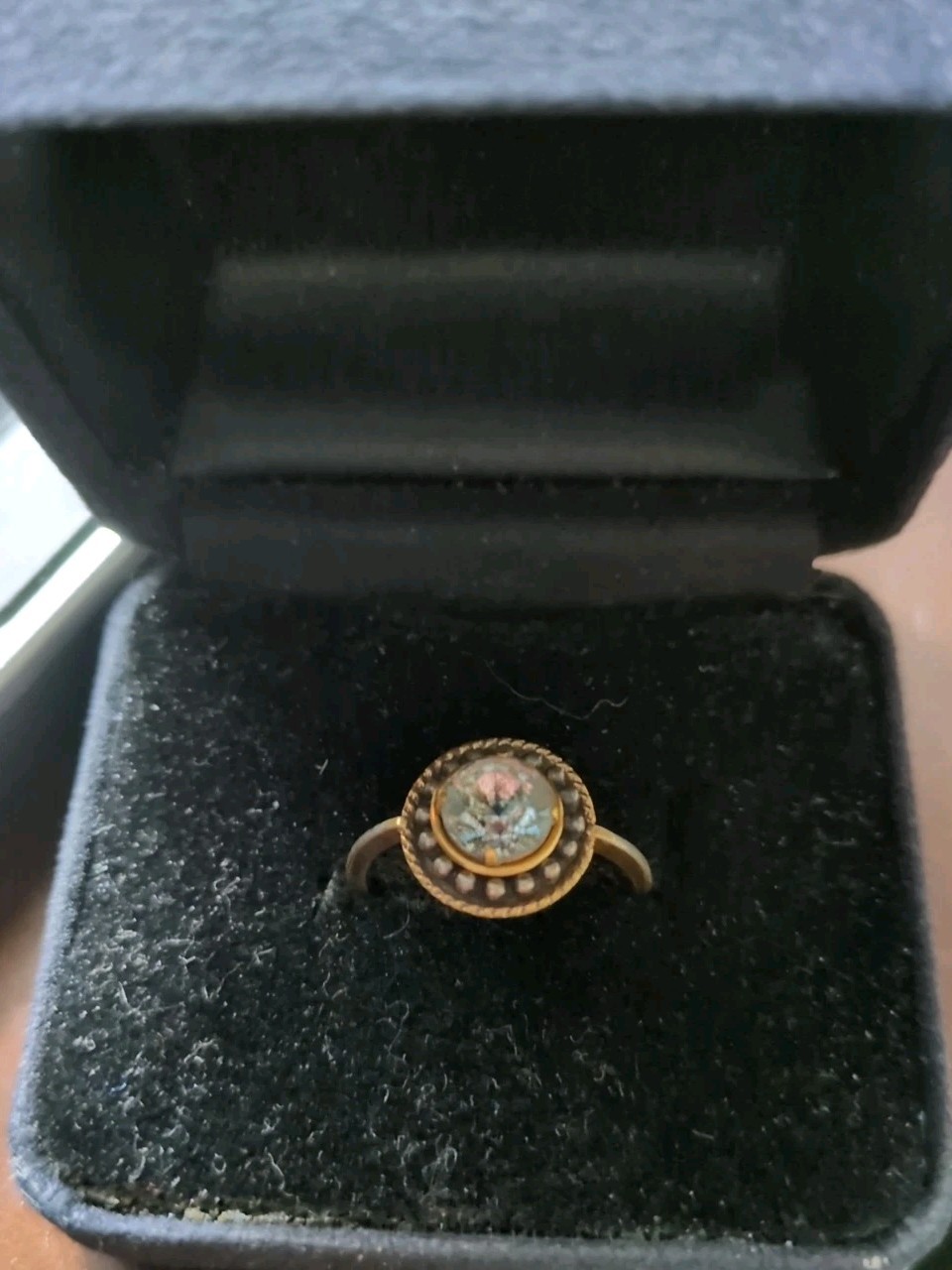 Vintage Gold Plated Ring Stamp MKP Soviet Original Handmade Jewelry Size 8.5