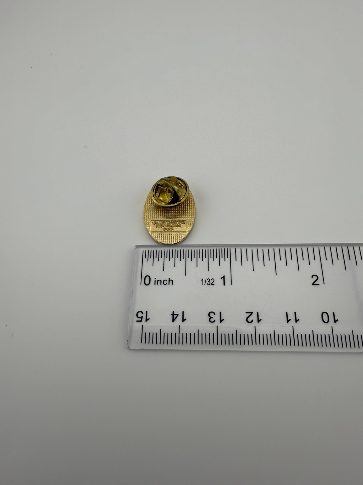 Vintage Green & Pink Rose W/ Cross Valley Casting Gold Tone Enamel Pin