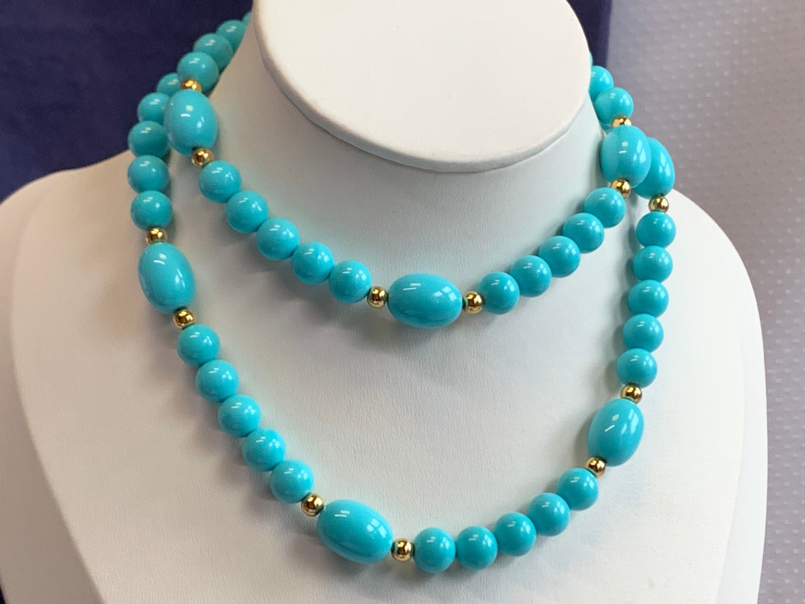 Vtg Costume Jewelry Lot Napier Monet Avon Matching Set Turquoise & White Beaded