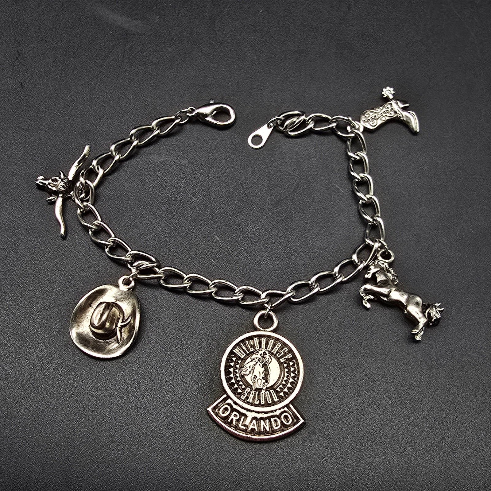 Orlando Wild Horse Saloon Charm Bracelet Western Cow Boy Theme