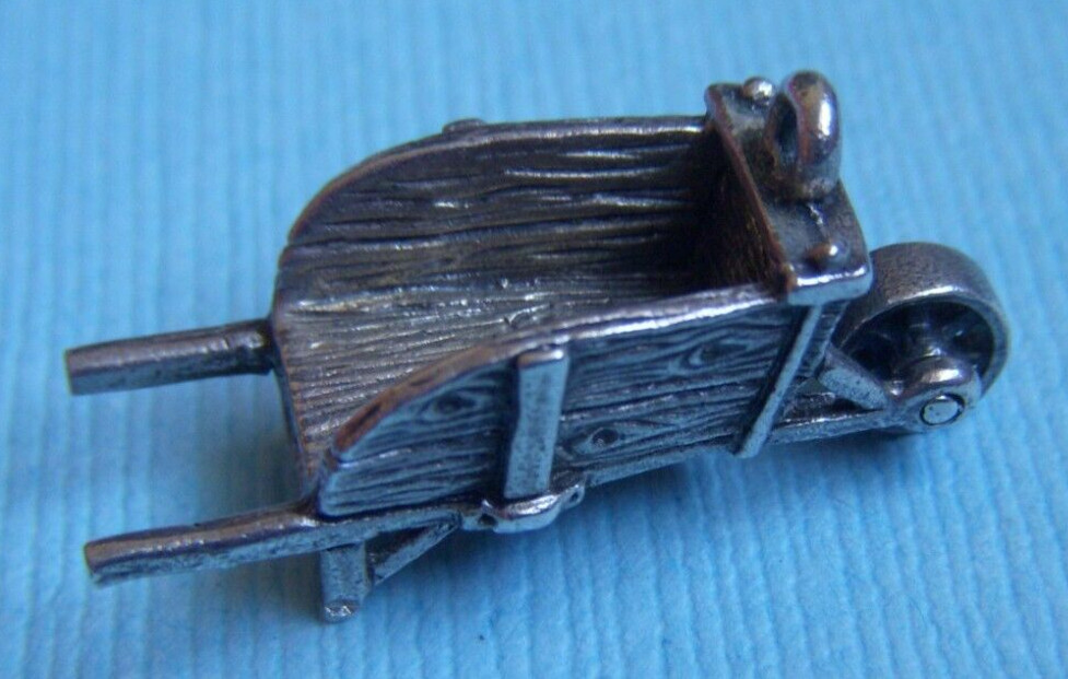 Vintage Beau movable wheelbarrow gardening sterling charm