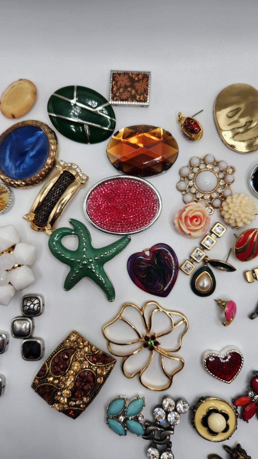 Craft Jewelry Pieces Junk Drawer Lot 50 Different Pieces