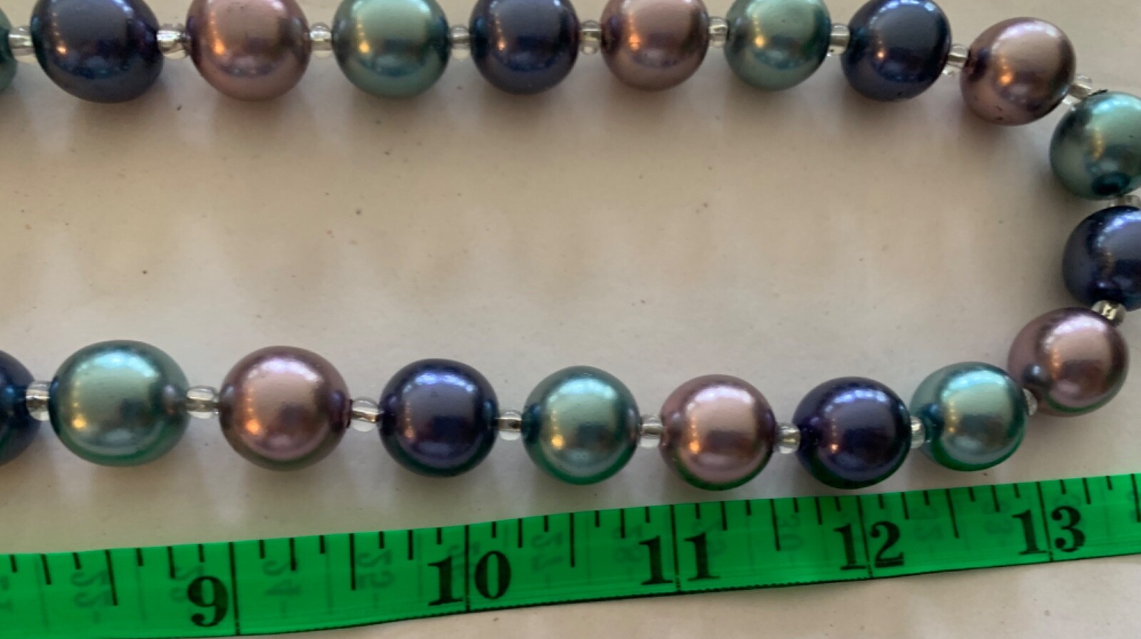 VINTAGE JOAN RIVERS Multi-Color Pastel Pearl Bead Strand Long Necklace