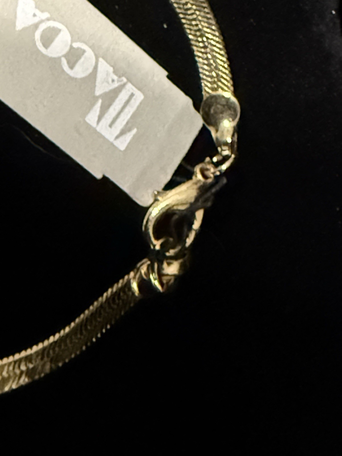 Vintage Designer Tacoa Gold Tone Chain Bracelet New With Tags