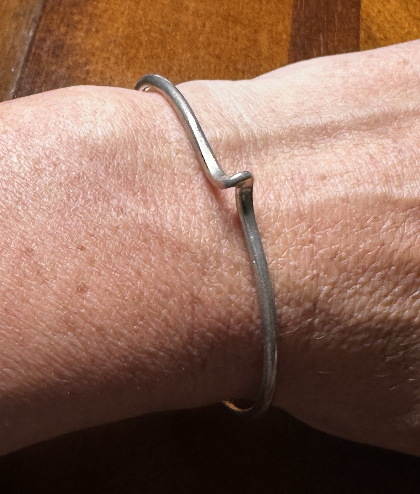 VTG Mexico Sterling Silver Wave Cuff Bracelet 925 MS-11 Modernist Wishbone JMP