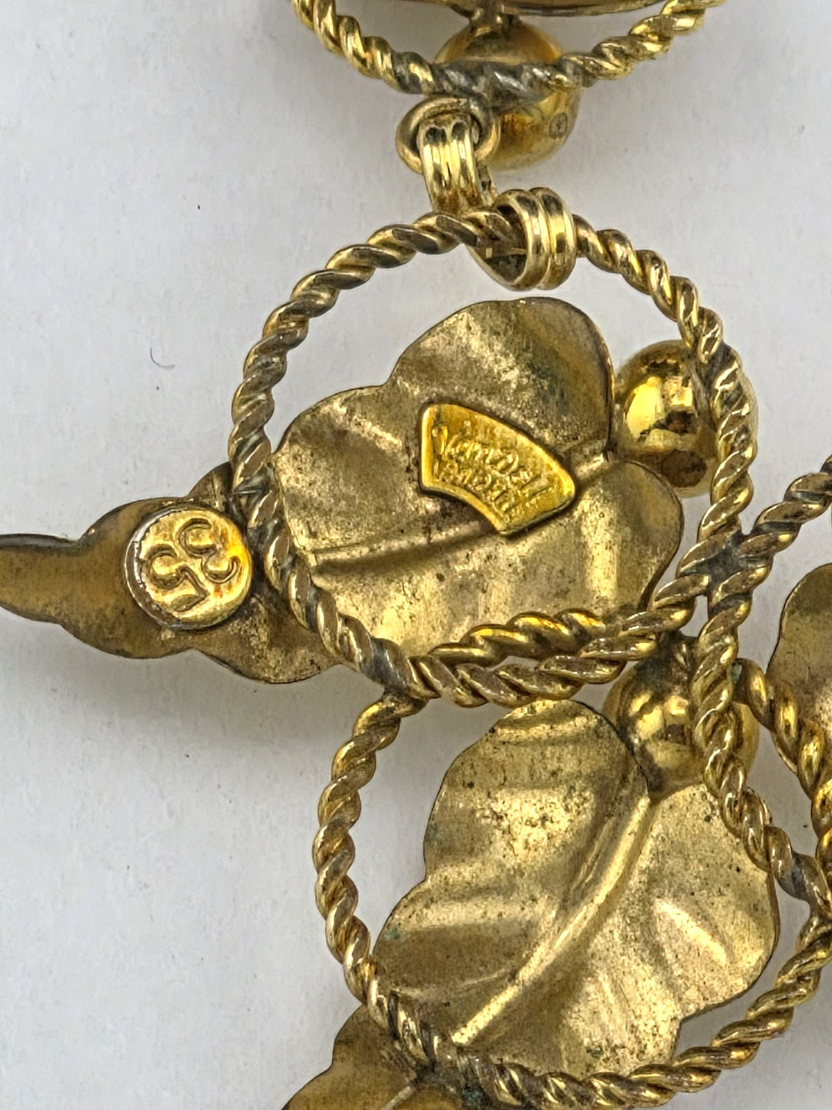 Vintage Van Dell 1/20 12k Gold Fill Leaf Collar Choker 16″ Necklace