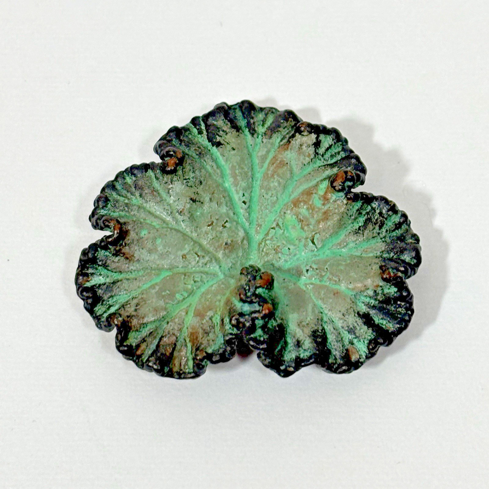 Nature’s Creations Lot of 2 Brooch Pin Copper Arborvitae Thujas & Geranium Leaf