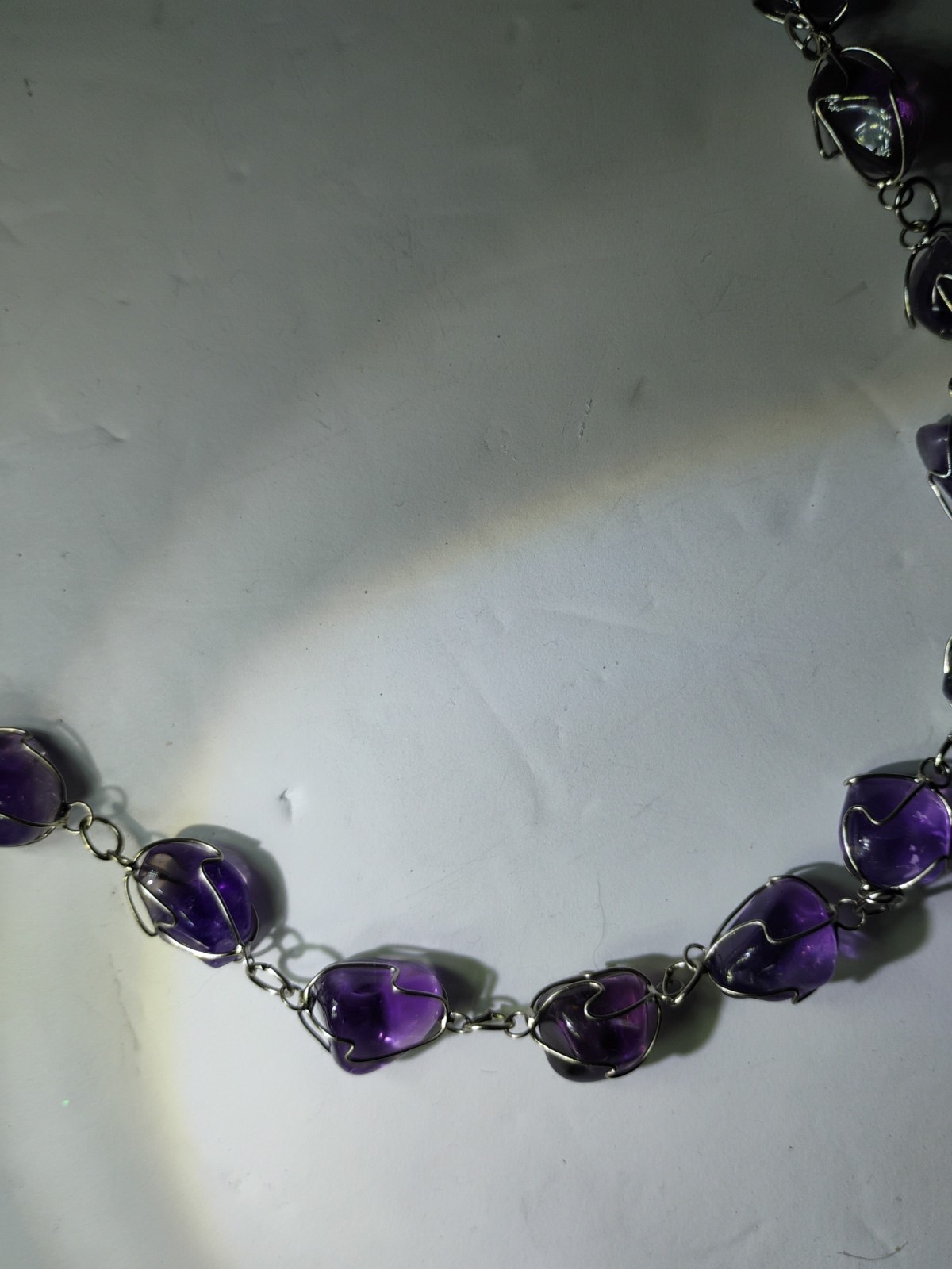 Amethyst Stone 26″Natural Polished No Clasp
