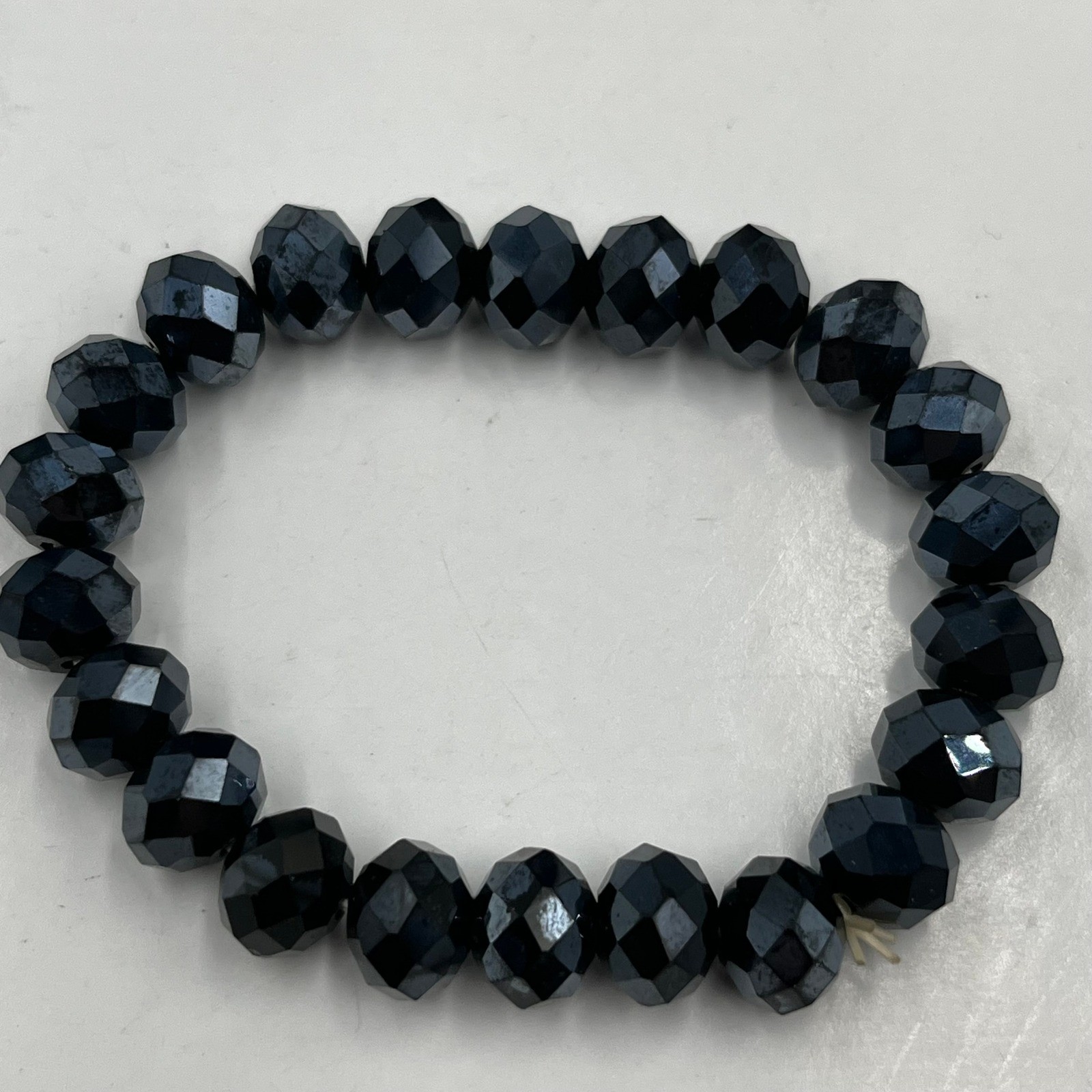 Vintage Faceted Glass Bead Jewelry Set – Graduated Necklace & 3 Stretch Bangles