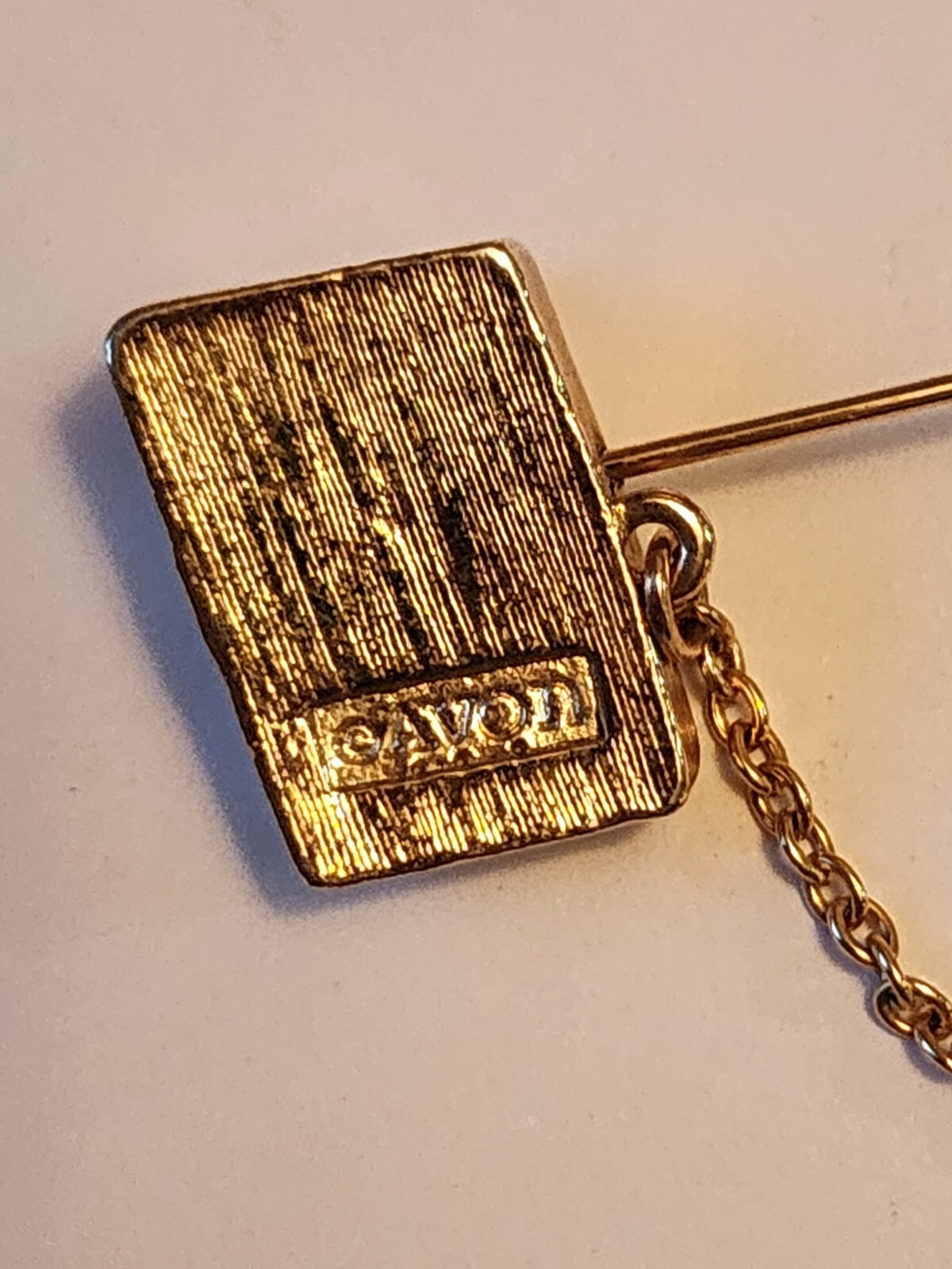 Vintage Avon Phone Stick Pin Gold Tone Rotary Dainty Approximately 2″