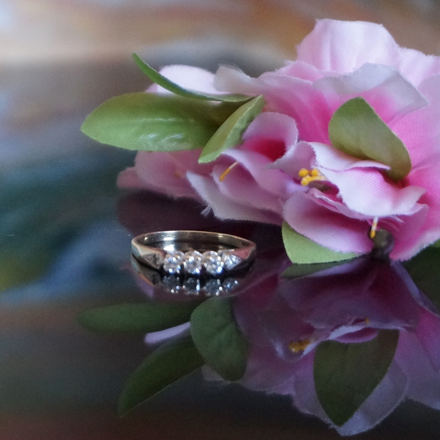 Solid 9kt Gold Solitaire diamond Ring with 0.35ct Diamonds