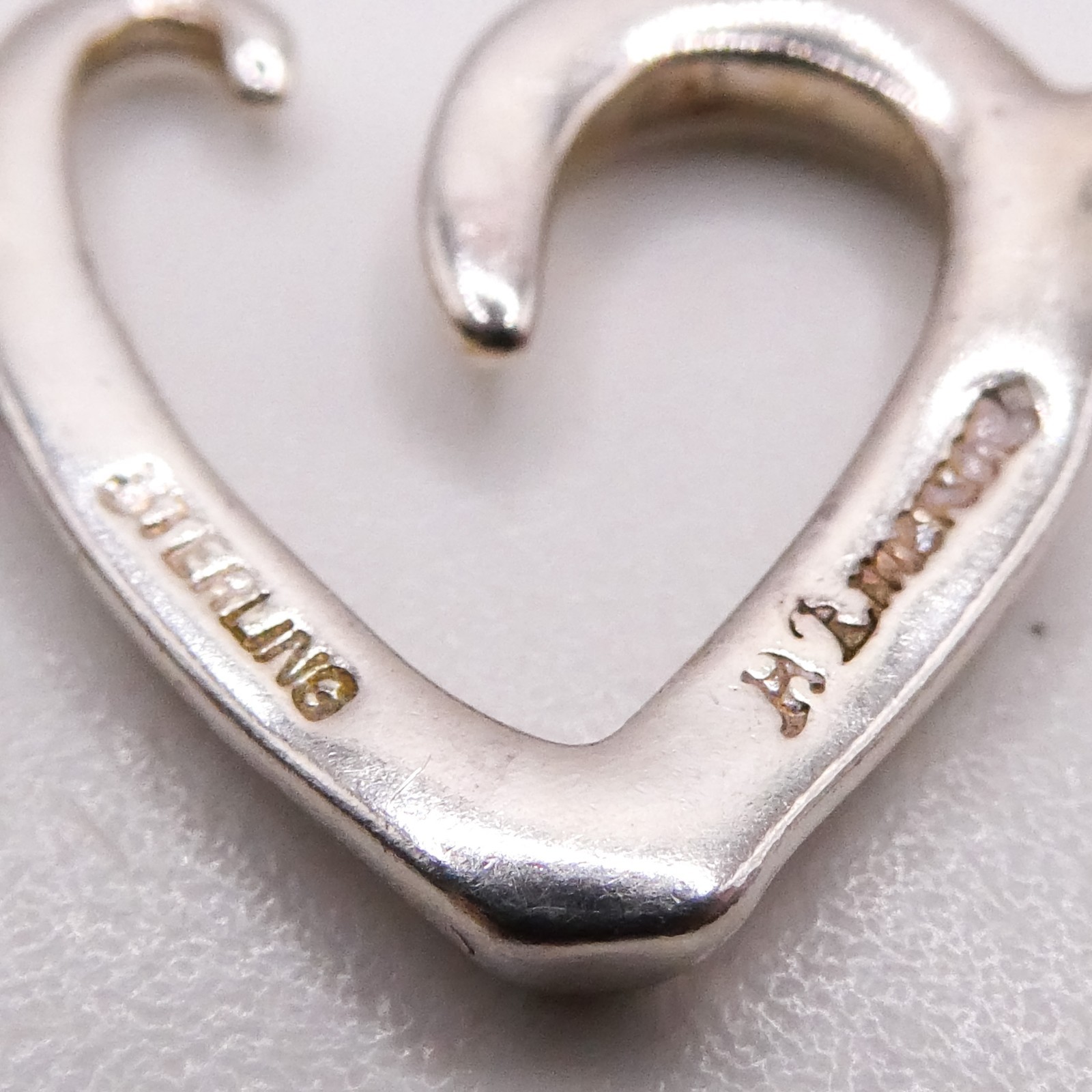 P Emerson Sterling Silver 925 Open Heart Station 23.5″ Women’s Necklace