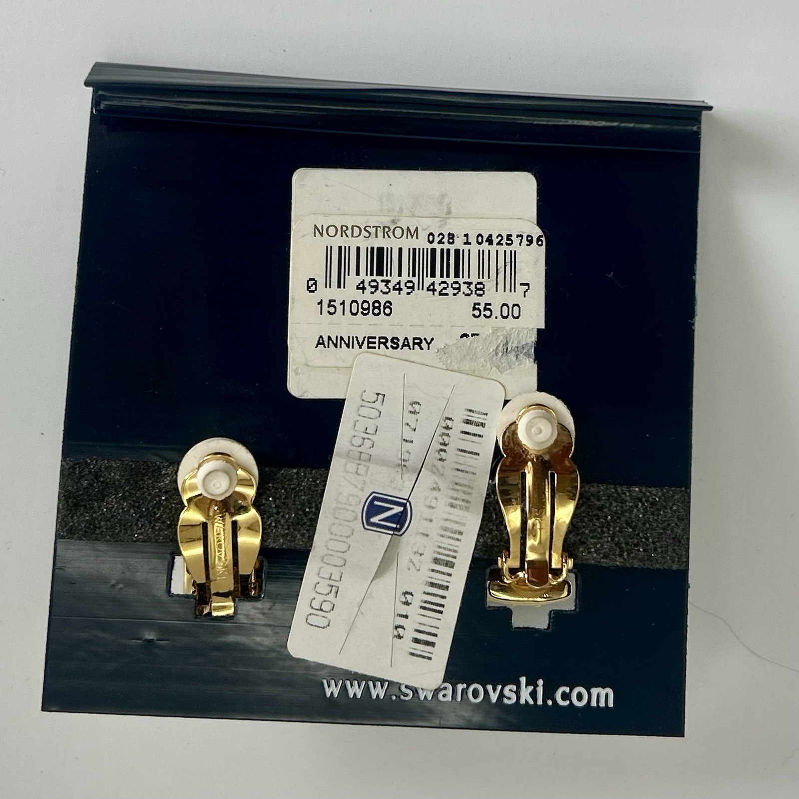 Swarovski Vintage Statement Earrings Clip Gold Plated Large Pave Crystals