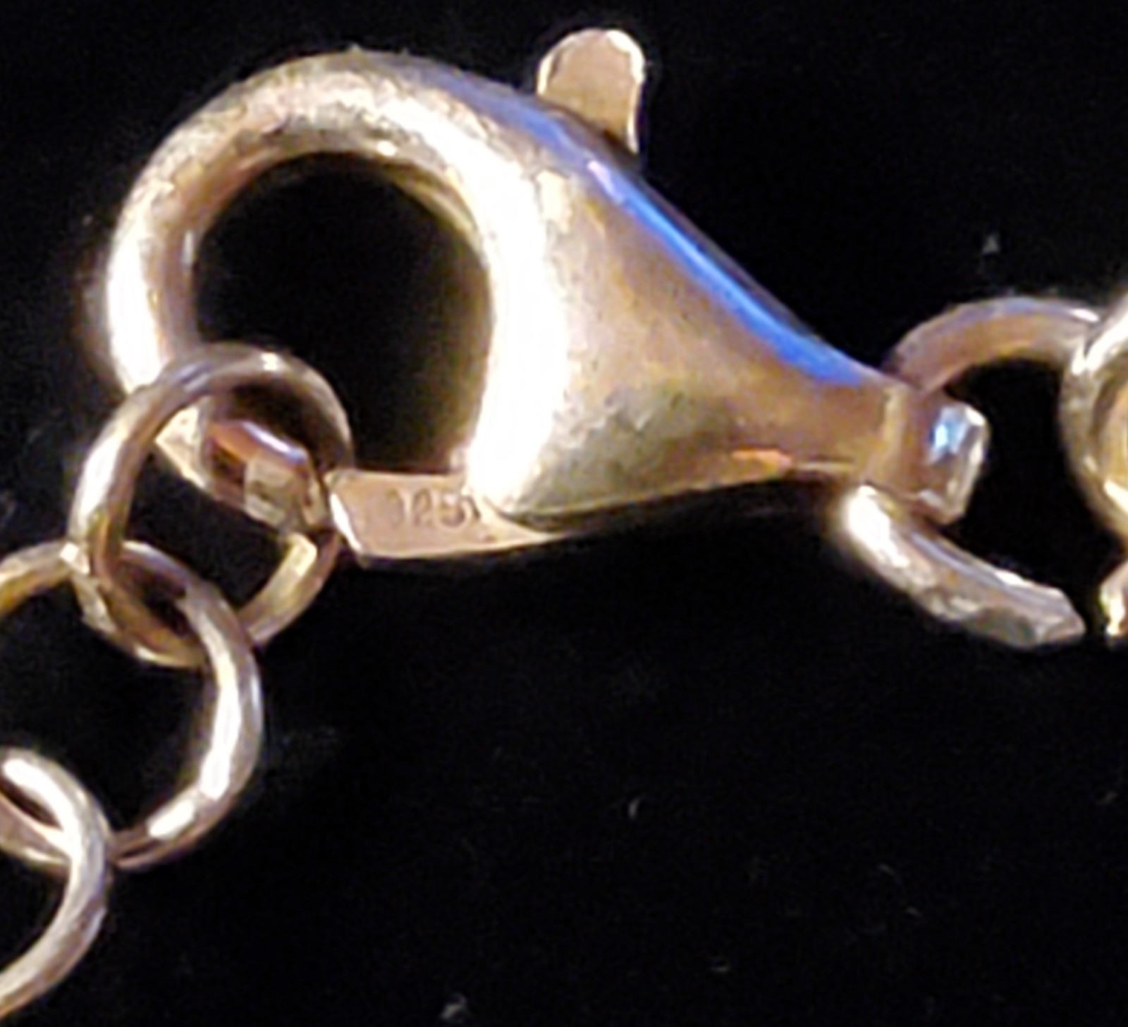 Vtg Dyadema Italtin Sterling Silver Sideways Cross , Small Stone In Center 7″