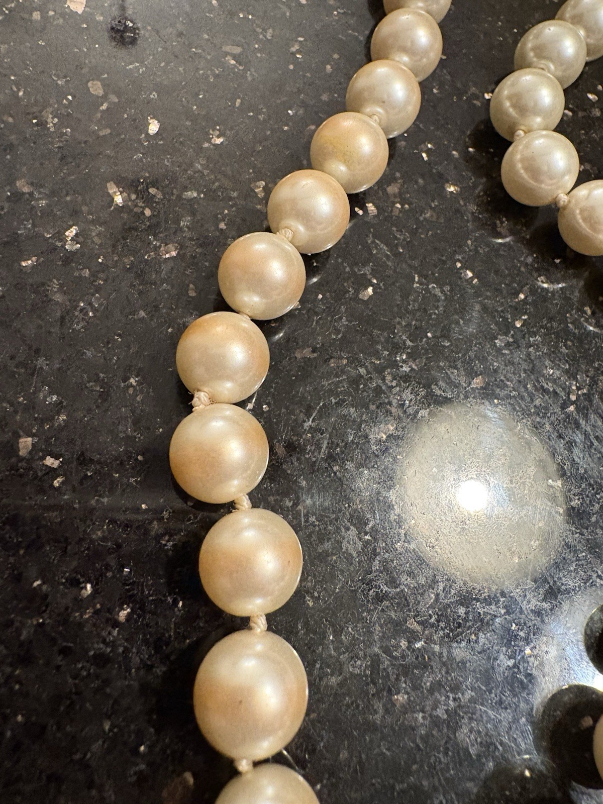 Vintage 23’ Henri Bendel Faux Pearl Necklace- has some discoloration