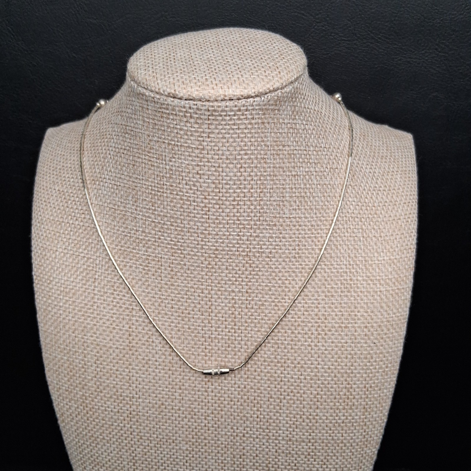 STERLING SILVER 925 Station Necklace Whit Opal Pendent. 17.976