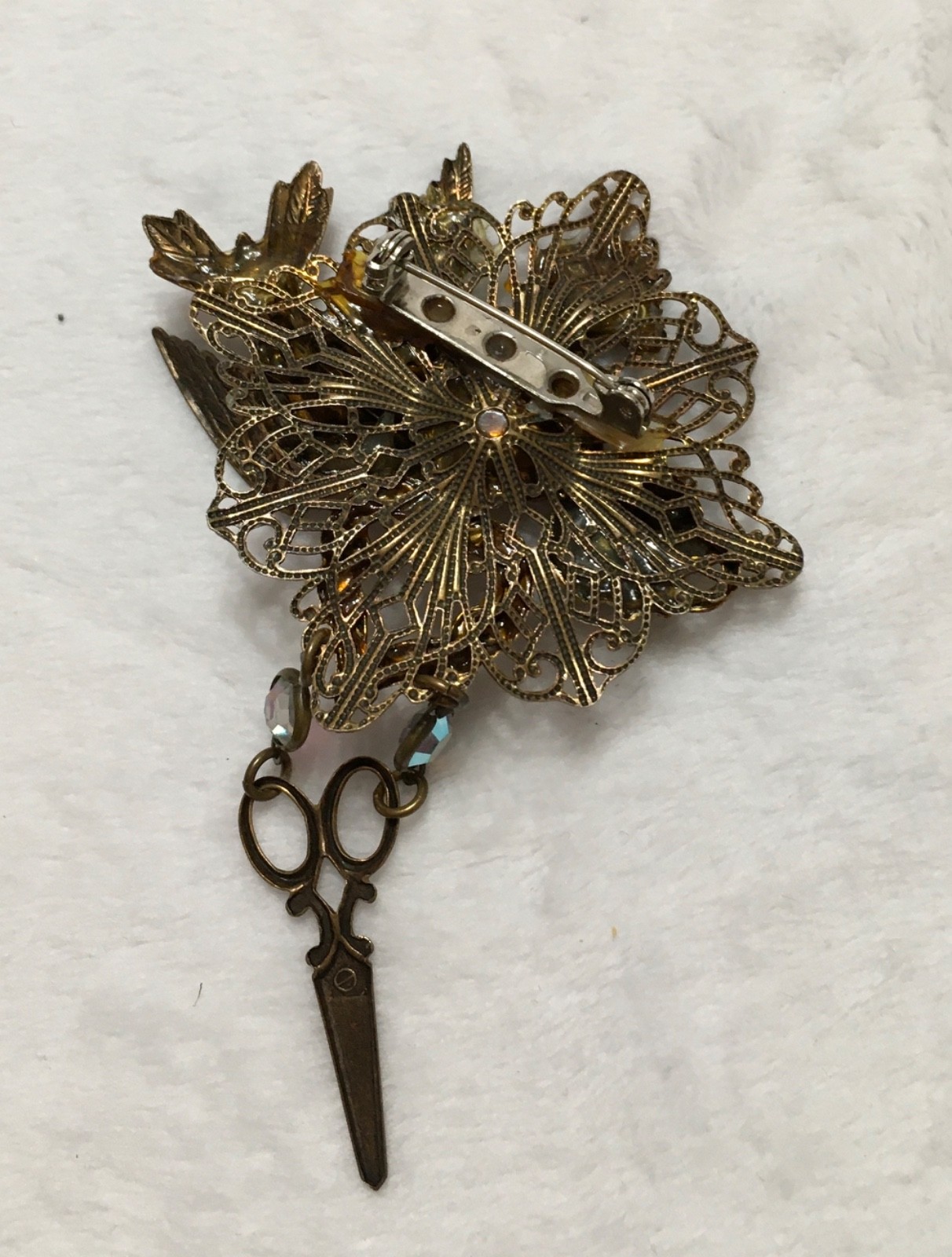 Vintage Style Ornate Brass Brooch / Pin *see description below* CI-J-BR-45