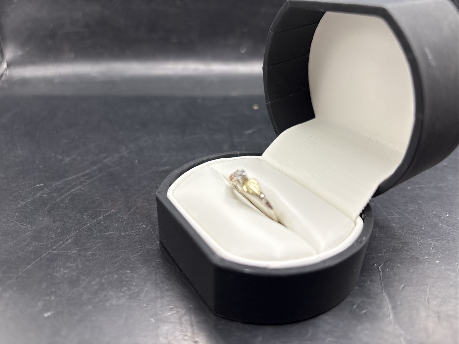 Black Hills Gold 12k & Sterling Cz Ring Size 5