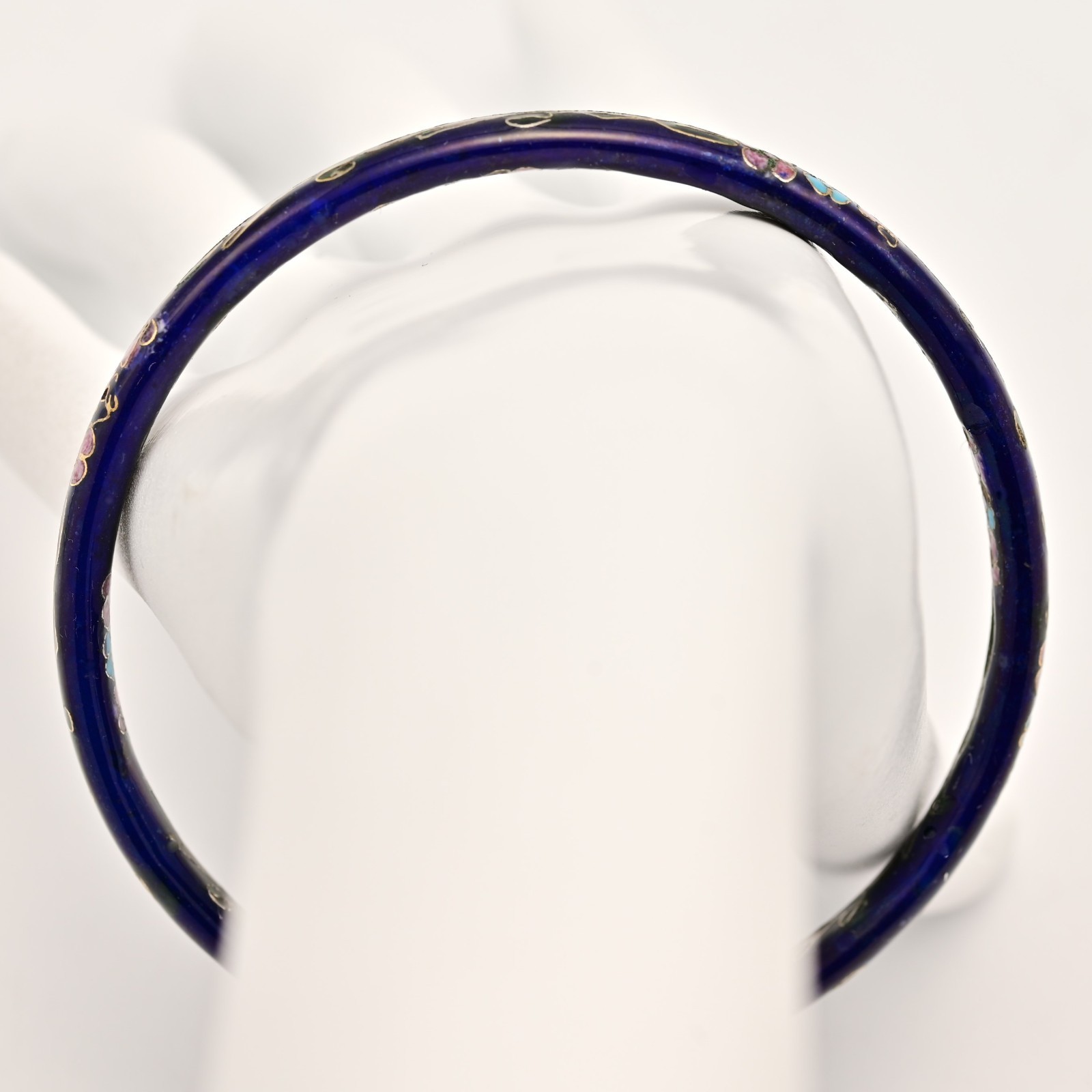Chinese Vintage Original Enamel Cloisonne Asian Champleve Estate Bangle Bracelet