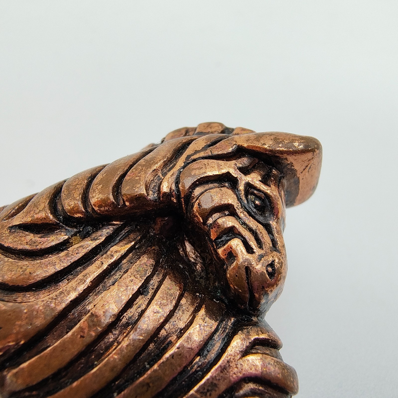 Vintage Zebra Brooch Copper Tone Textured Animal Figural Retro Safari Chic
