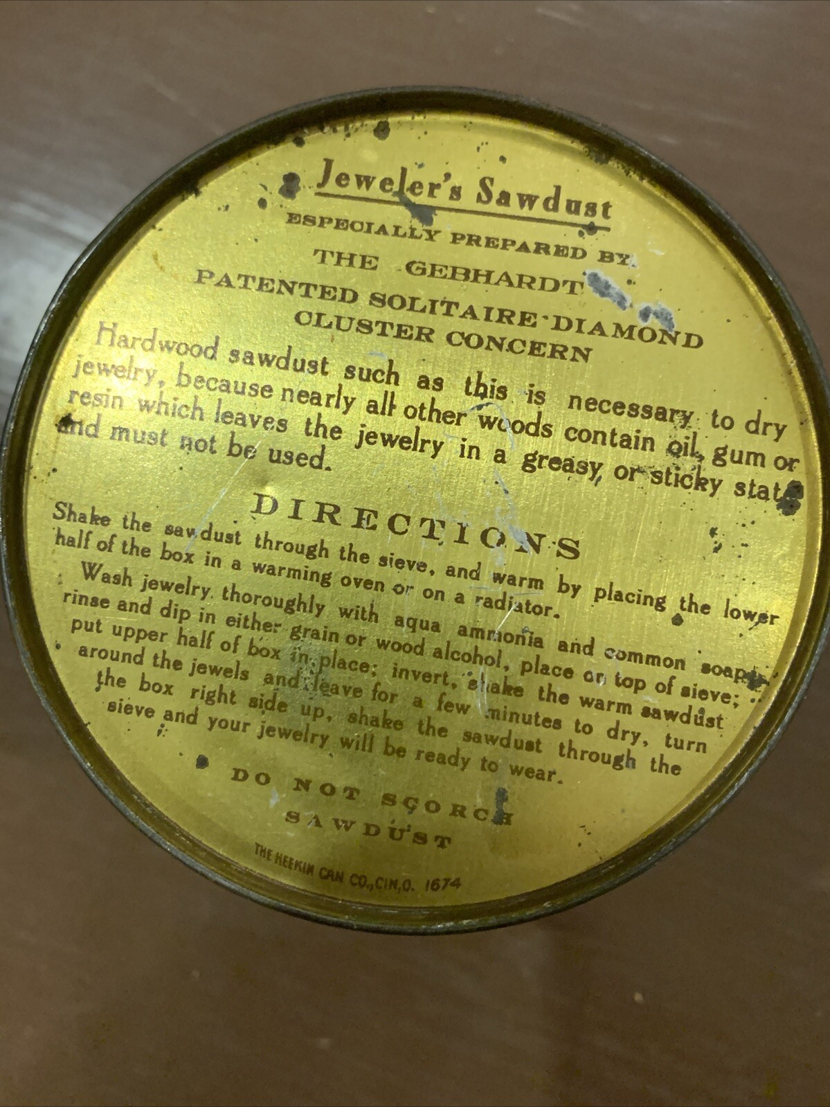 ‼️VERY RARE‼️ The De-Light Jewelry Drying Box Jewelers Sawdust