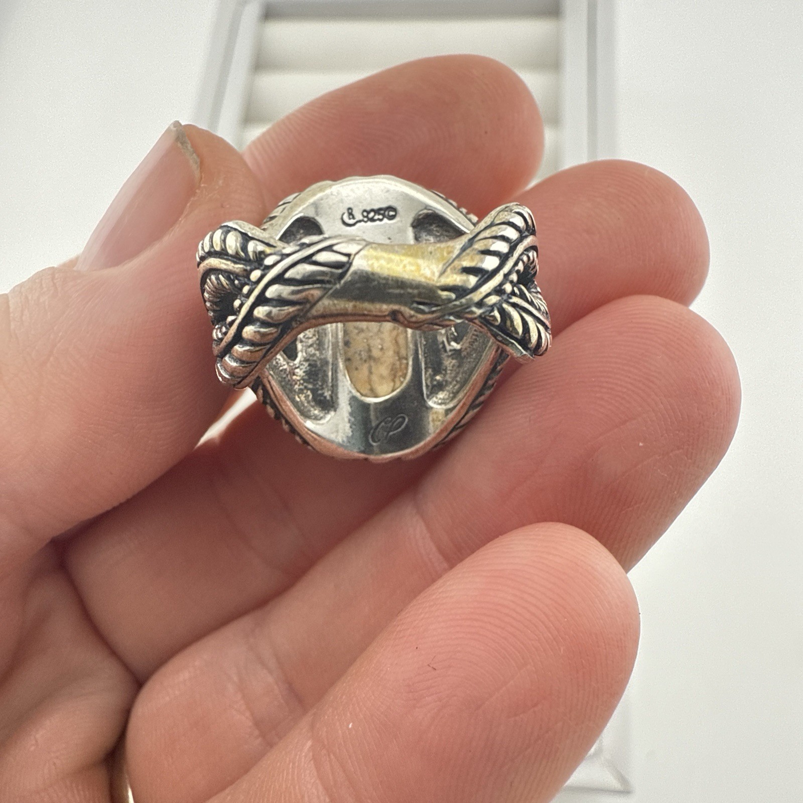 Carolyn Pollack Ring Sterling Silver 925 Picture Jasper Durango size 6 Southwest