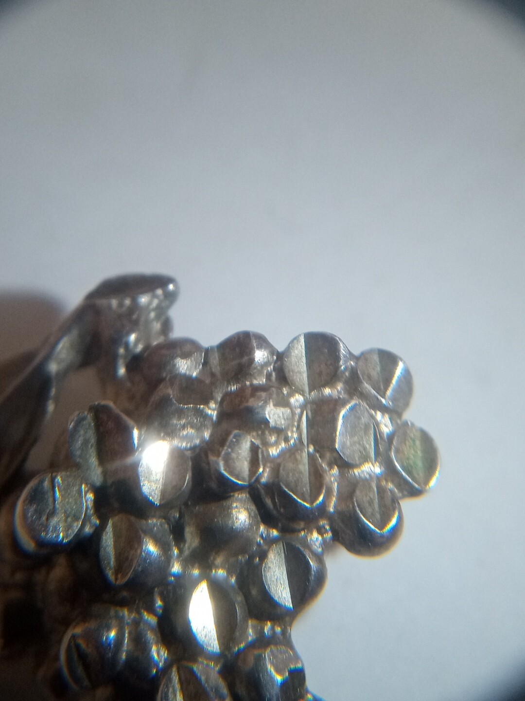 Vintage Silver Bunch Of Grapes Pendant Estate Piece