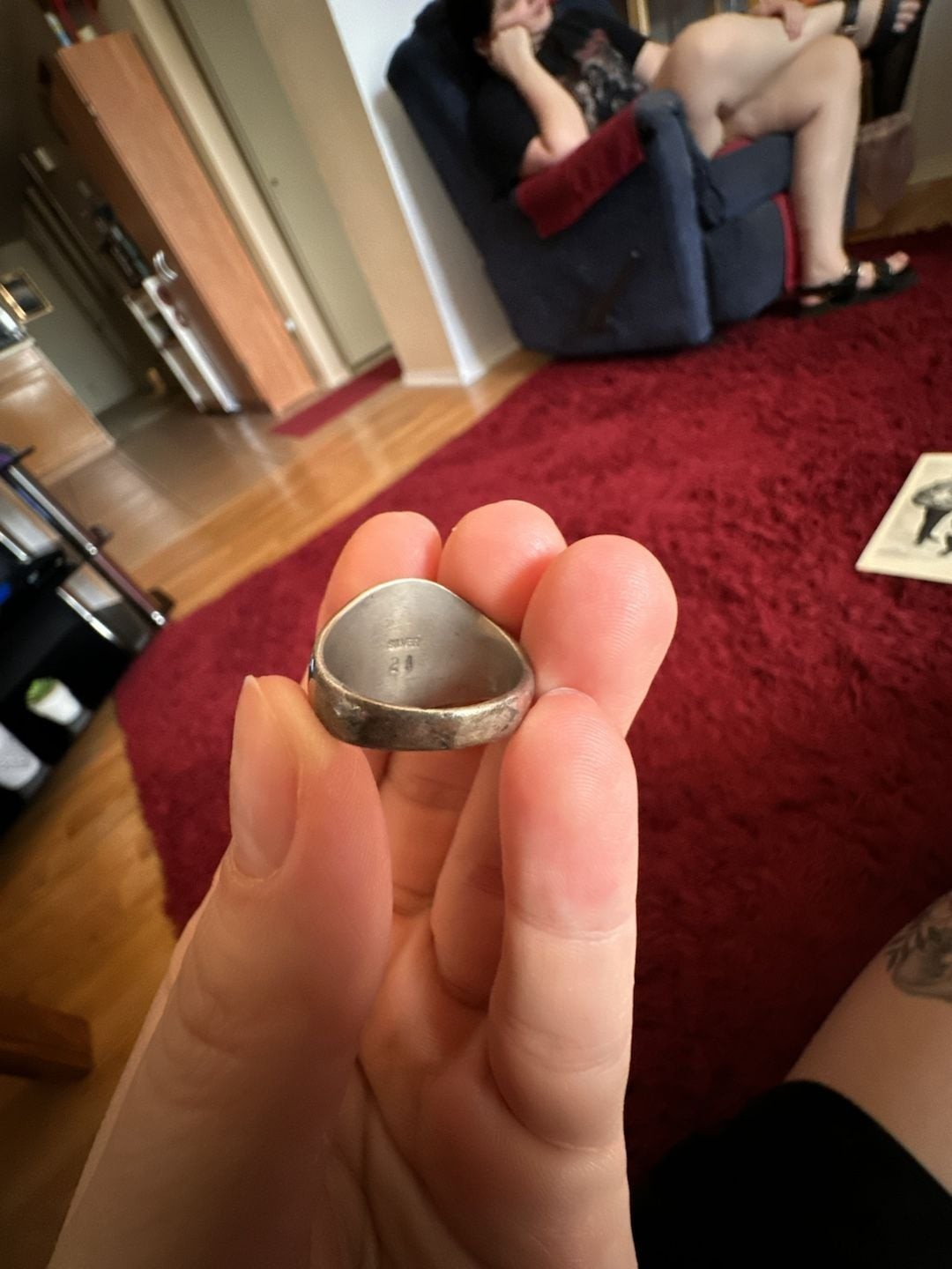 Vintage Sterling Silver Tiger’s Eye Oval Cabochon Signet Ring