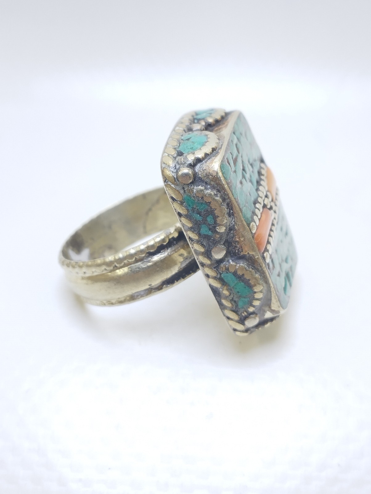 Rare Extremely Ancient Antique Victorian Ring Multicolor Stones Amazing Artifact