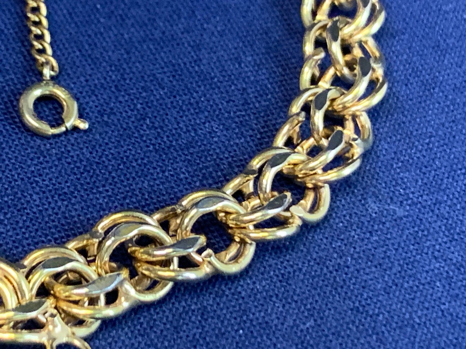 Vtg 1/20 12K Gold Filled BA Ballou Co Charm Bracelet 13.93g Jewelry 7.5″ Chain