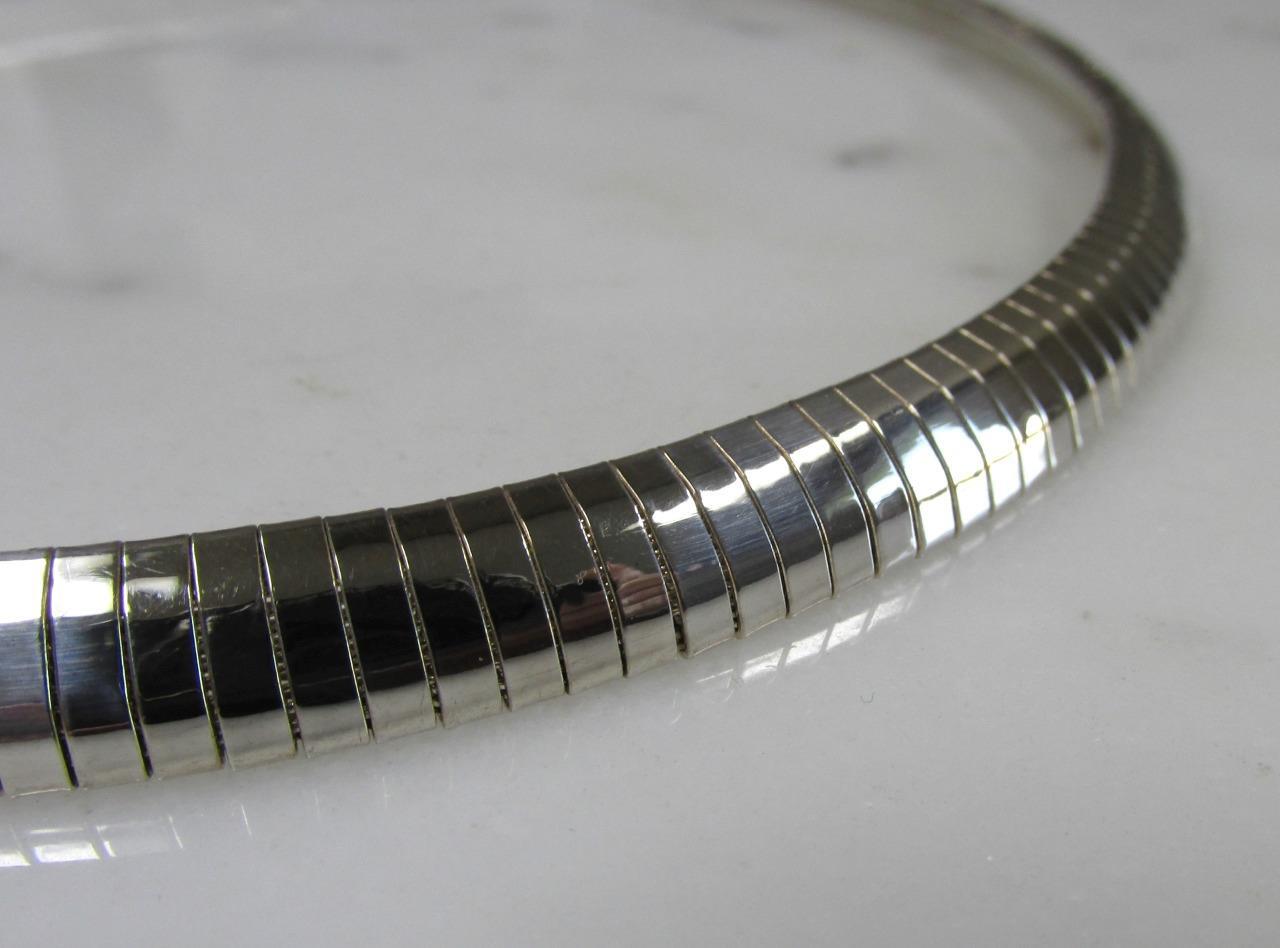 Sterling Silver Omega Chain Necklace ~ 18-3/4″ ~ 47grams ~ 8-B715