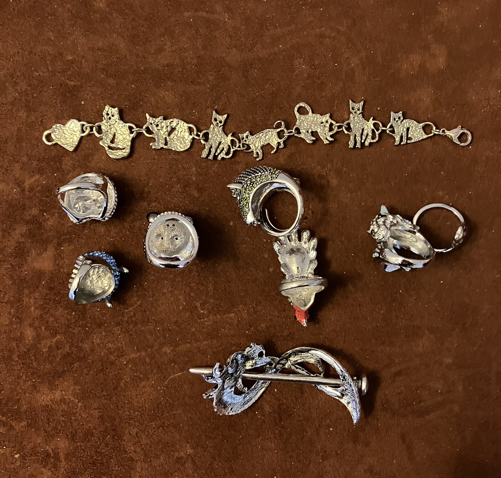 Animal Jewelry Lot – Mixed Metals – See Description