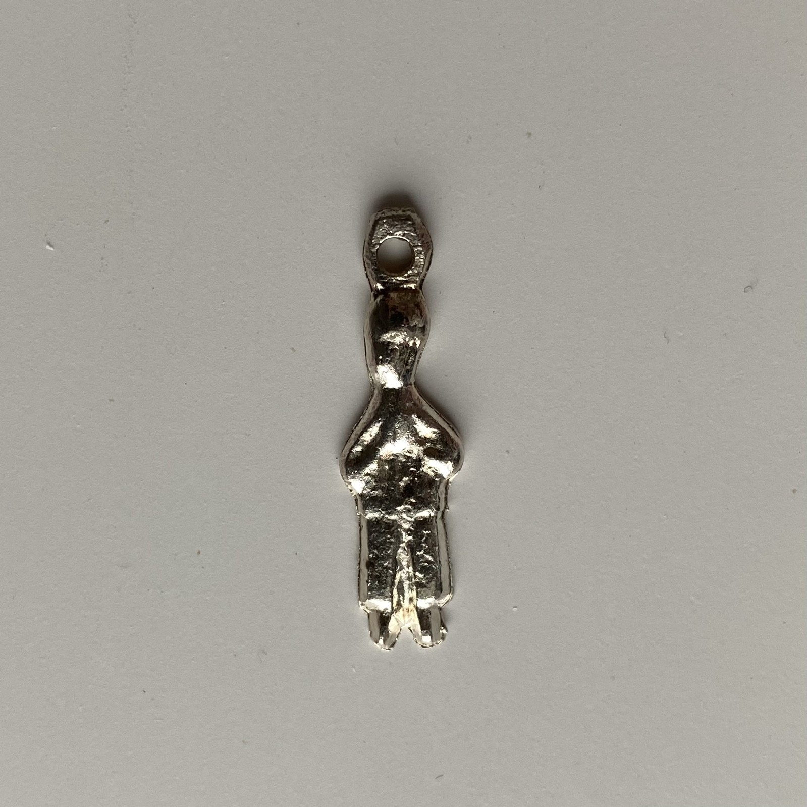 Vintage Mexico Milagro Charm Mexican ExVoto Religious Pendant Amulet Silver Tone