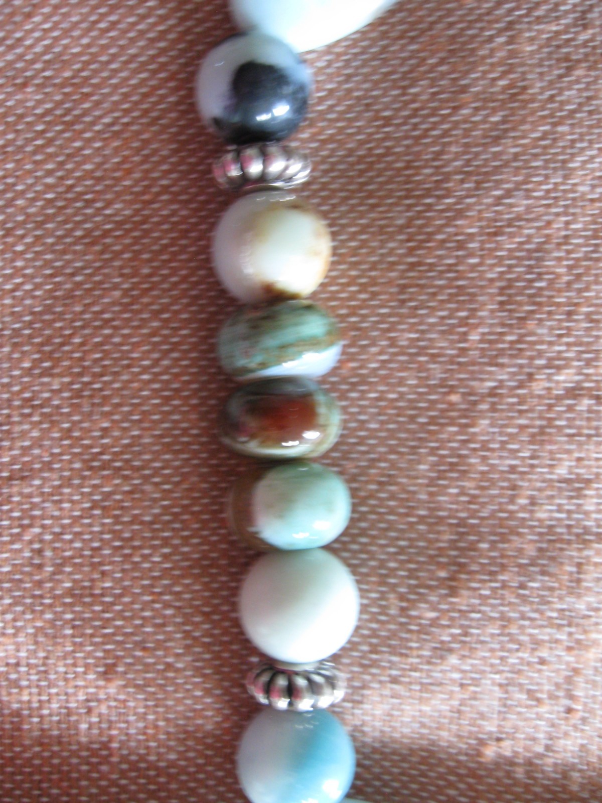 Vintage Colorado Springs Colo Lake George Amazonite/Silver Necklace Rare-Mineral