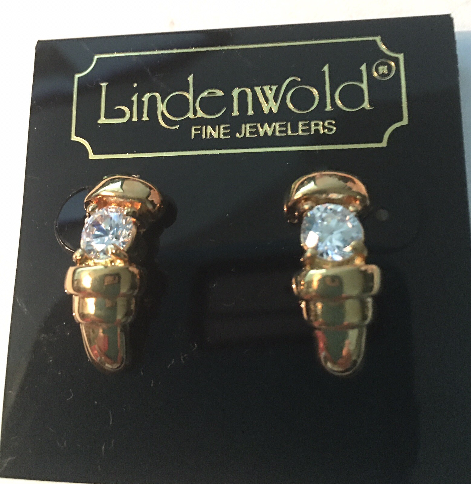 Lindenwold Fine Jewelers Cubic Zirconia Earrings New On Card