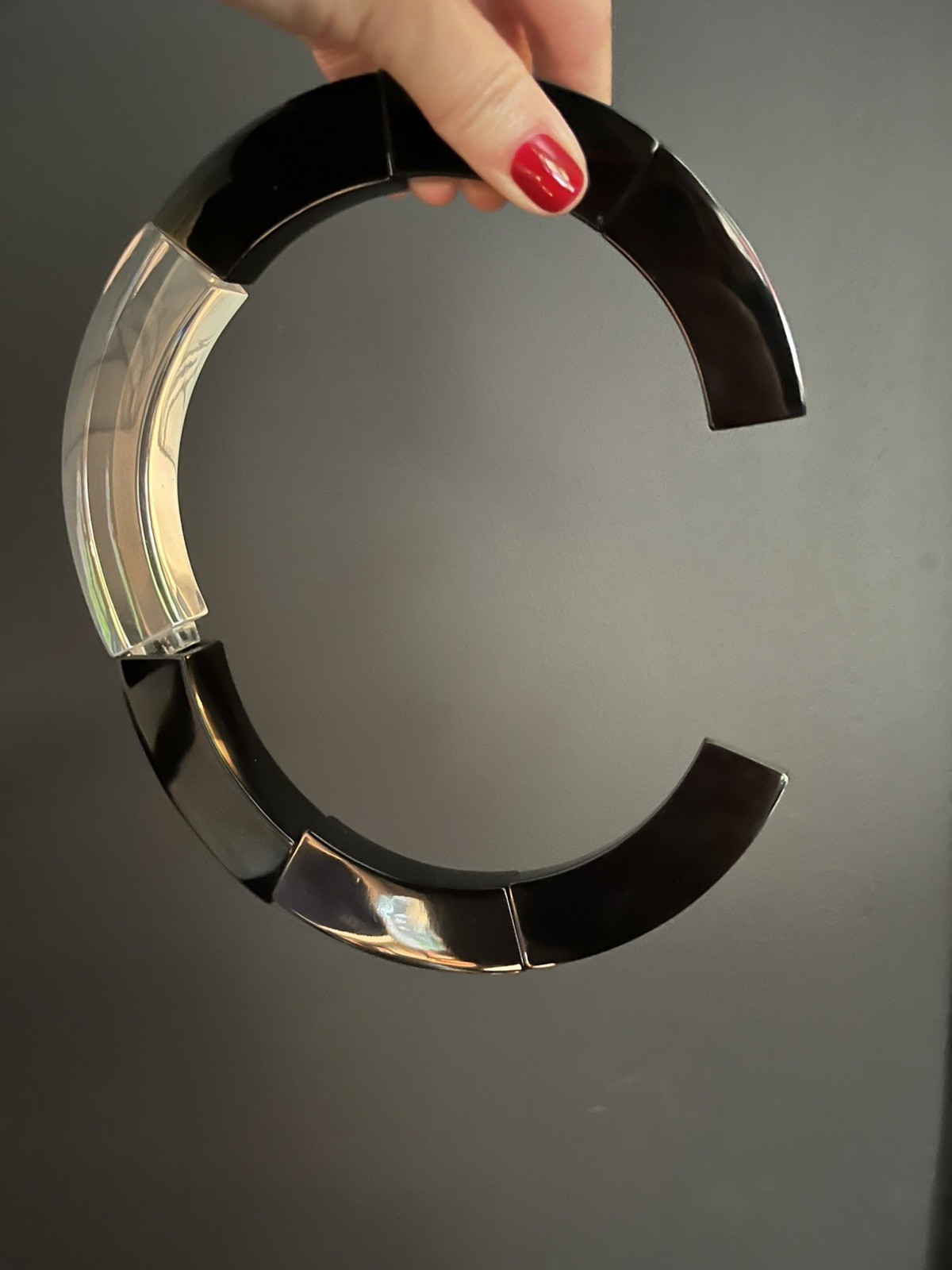 Gerda Lynggaard-Monies Black & Clear Chunky Ring Necklace fabulous.