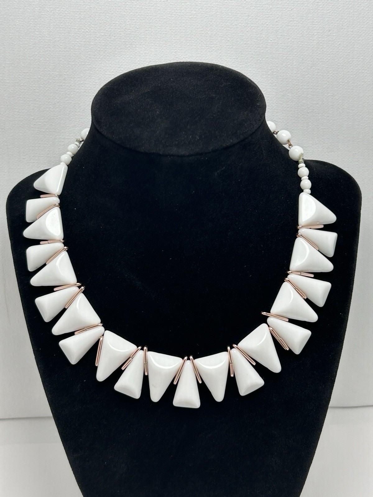 Vintage Signed Necklace Lot Monet Trifari Avon West Germany Red White Mod 4pc