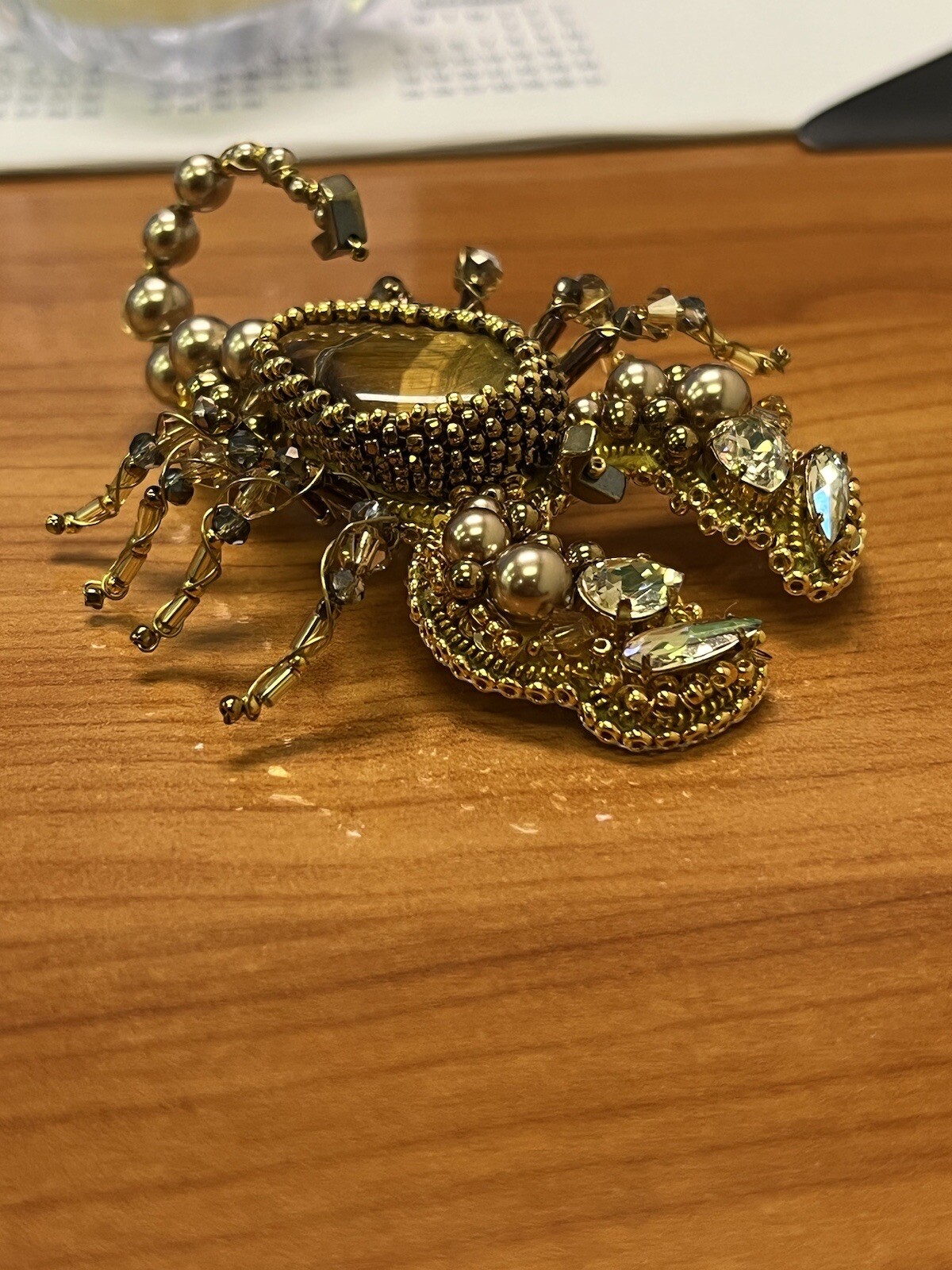 brooch, silver tone, bunch of grapes, Swarovski crystals. new. hand made.