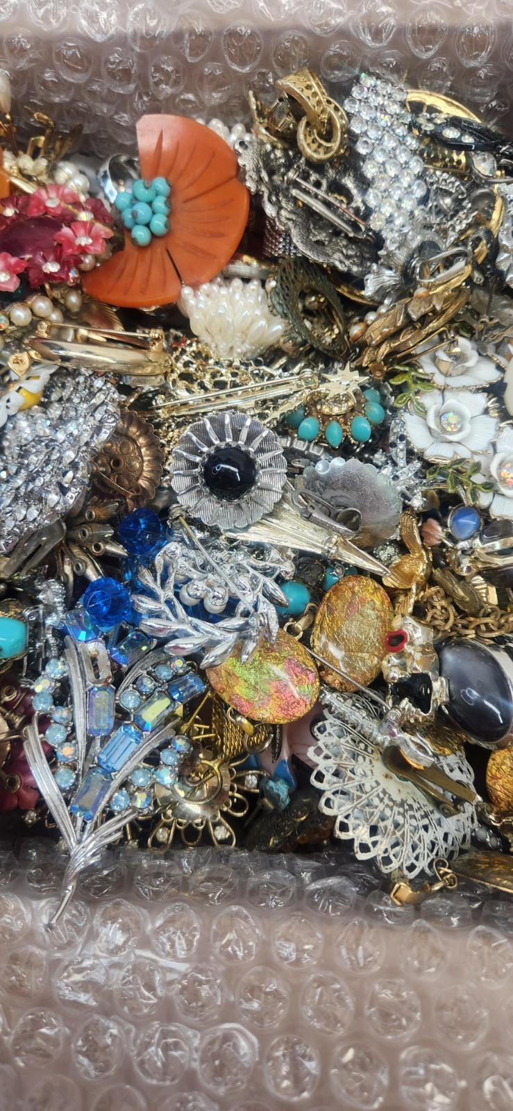 8lbs True Vintage Jewelry Lot Signed Unsigned Repair Wear