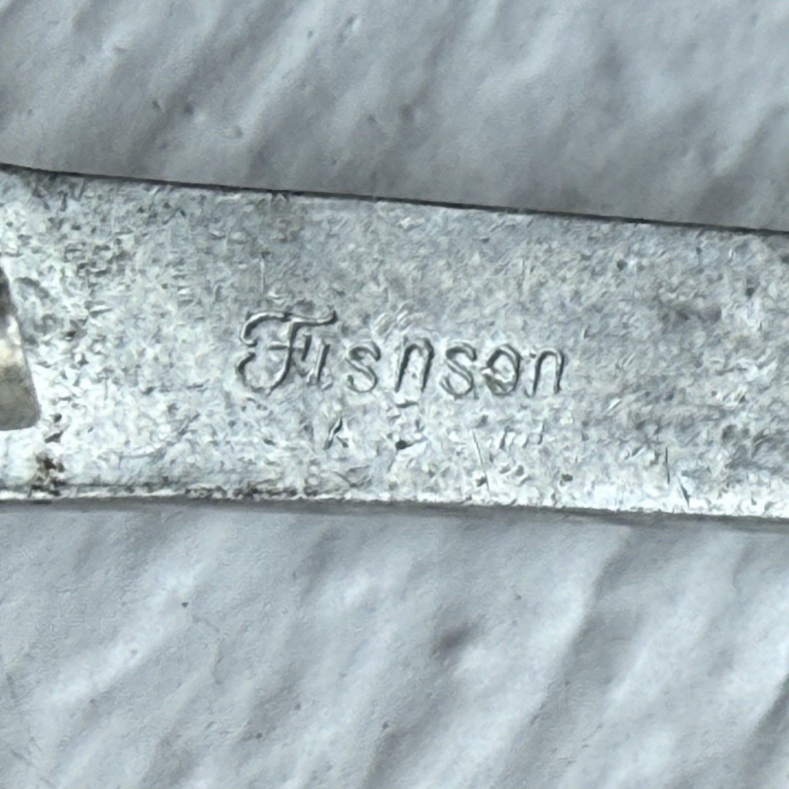 Vintage Art Deco Silverite Fishson H W Fisher & Sons Rhinestone Bar Brooch Pin