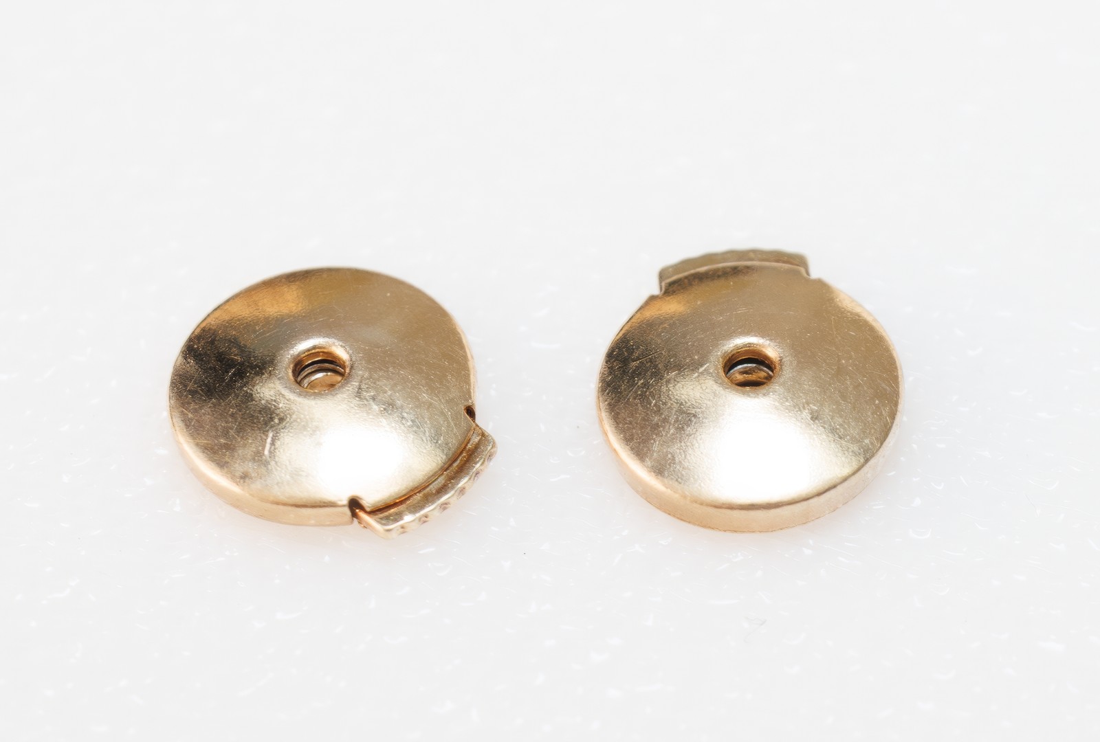 Natural Diamond 1/2ctw Studs Round 14k Yellow Gold Earrings Secure Lock Backs