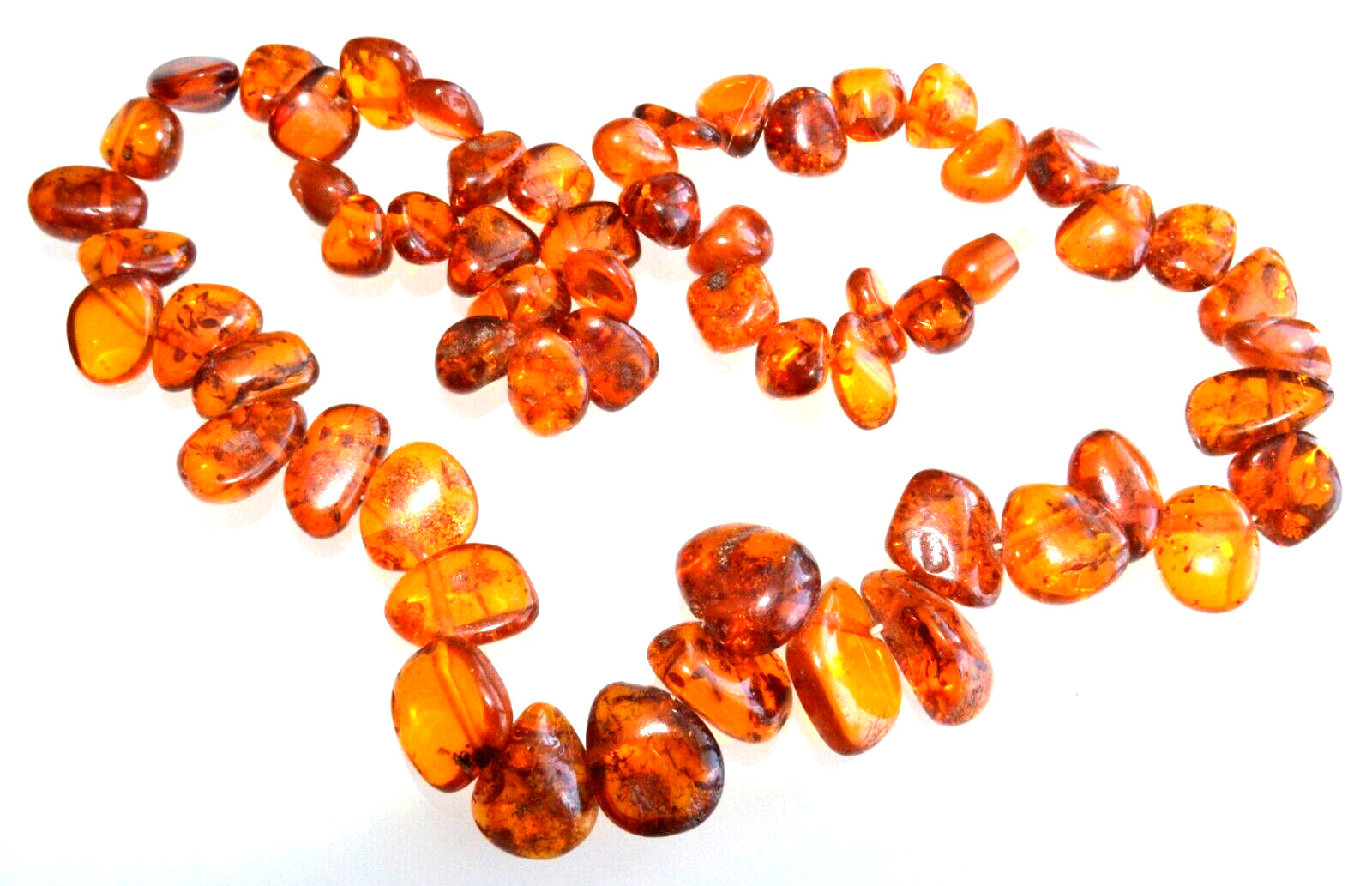 ✅60cm = 54gr RUSSIAN SOVIET BALTIC AMBER BEAD NECKLACE 琥珀 BRACELET STONE PENDANT