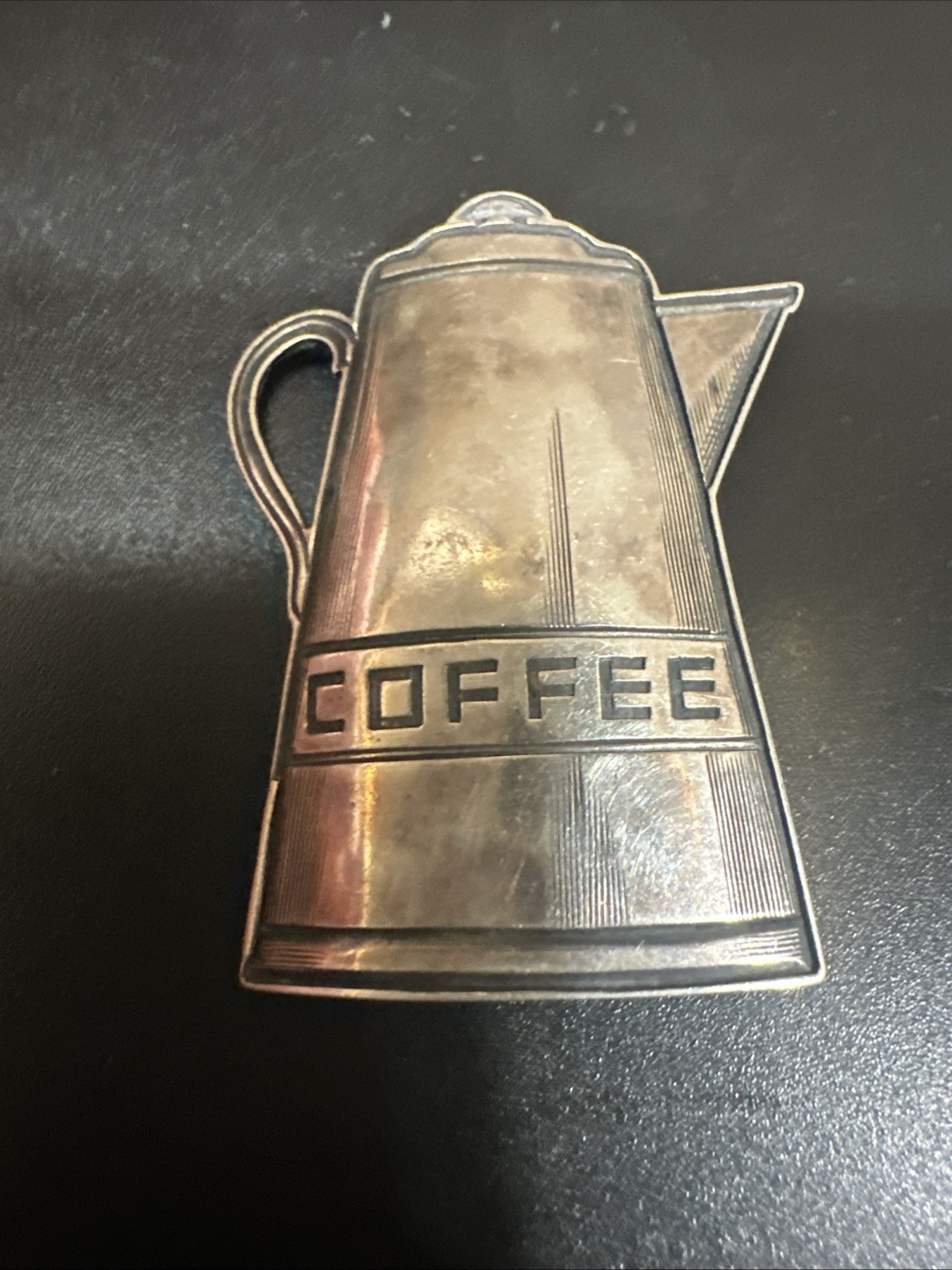 Rare Vintage 1988 Kit Carson Sterling Silver Coffee Pot Brooch Pin Signed