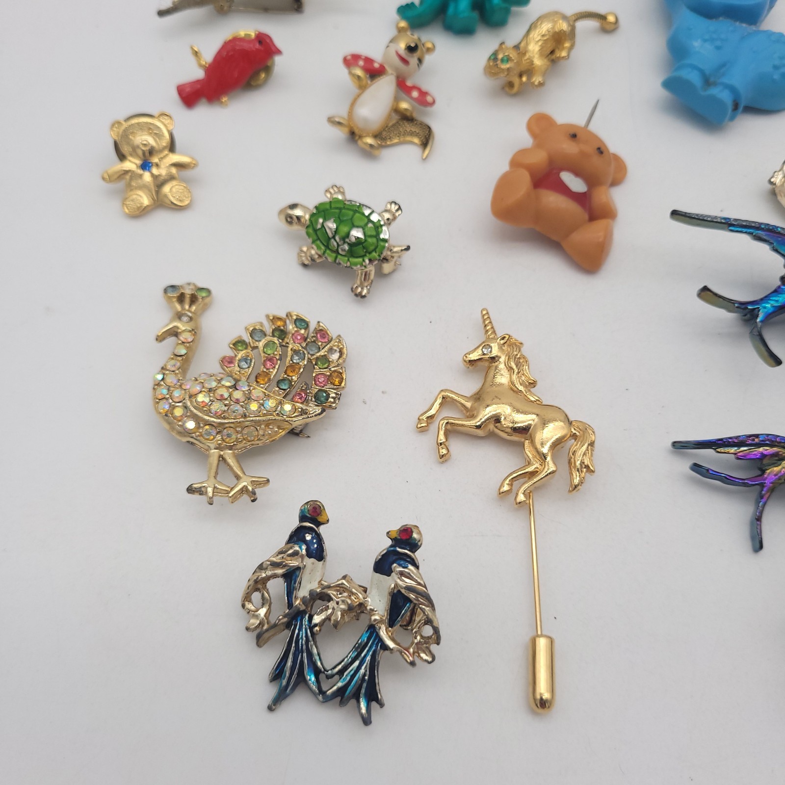 Animals Bears Horses Lapel Pin Brooch Mix Lot – Fashion Jewelry Some Vtg Lizards