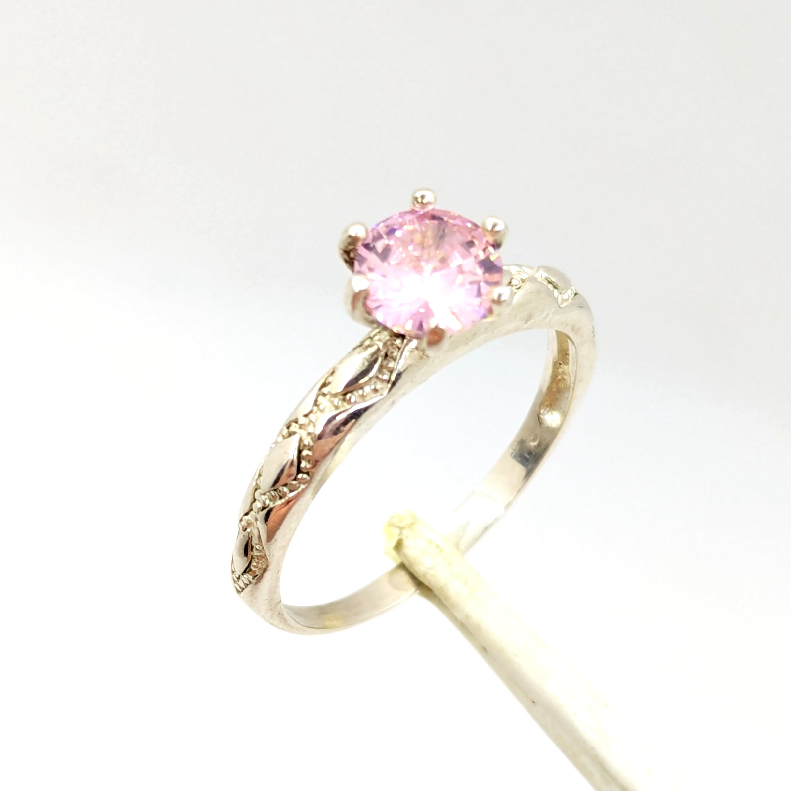 Vintage Luxury RING Silver 925 with Chic Bright Stone -size: 7.75US (17.5mm)| #8